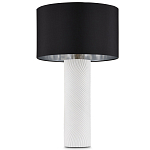 Настольная лампа с белым фактурным корпусом и черным абажуром Twisted варинант исполнения - 4 | Loft Concept в Омске