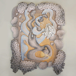 Тканый вручную монументальный настенный гобелен Soft Inception варинант исполнения - 3 | Loft Concept в Омске