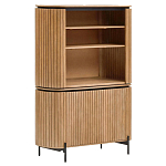 Буфет высокий из дерева манго и металла с открытыми полками и 2-мя дверцами Toinette варинант исполнения - 1 | Loft Concept в Омске