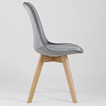 Стул с мягким велюровым сиденьем Arvika Grey варинант исполнения - 2 | Loft Concept в Омске