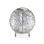 Настольная лампа с прозрачным шарообразным плафоном на цилиндрической подставке Crystal Globule варинант исполнения - 5 | Loft Concept в Омске