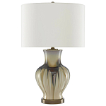 Настольная лампа фарфоровая с тканевым абажуром Caramel  варинант исполнения - 2 | Loft Concept в Омске