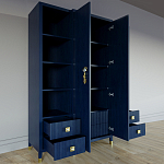 Большой шкаф с витриной Elsa Dreams Blue варинант исполнения - 3 | Loft Concept в Омске