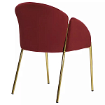 Стул бордовый на золотистых ножках Burgundy Chair варинант исполнения - 3 | Loft Concept в Омске