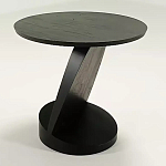 Дизайнерский журнальный столик чёрный с круглой столешницей Arycy варинант исполнения - 8 | Loft Concept в Омске