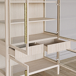 Витрина Primo со стеклянными фасадами и буфетом шпон Светлый дуб варинант исполнения - 7 | Loft Concept в Омске