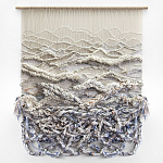 Дизайнерское современное текстильное панно Жемчуг варинант исполнения - 2 | Loft Concept в Омске