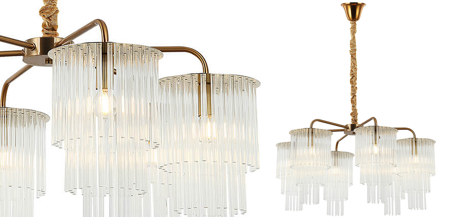 Люстра Harrison Chandelier gold 6 lamp Люстра Harrison Chandelier gold 6 lamp - Loft-Concept в Омске