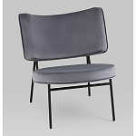 Мини-кресло District Lounge велюр серый варинант исполнения - 1 | Loft Concept в Омске