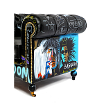 Кресло "Баския и Уорхол" Basquiat Warhol graffiti chair натуральная кожа варинант исполнения - 3 | Loft Concept в Омске