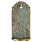 Настенный светильник зеленого цвета с бронзовой рамкой овальной формы с полкой Herbarium  варинант исполнения - 2 | Loft Concept в Омске