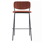 Стул барный с широкой полукруглой спинкой Chair Smooth Shapes варинант исполнения - 1 | Loft Concept в Омске