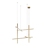 Люстра с 6-ю  пересекающимися цилиндрическими плафонами на тонких тросах Trumpet tube варинант исполнения - 6 | Loft Concept в Омске