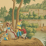 Обои ручная роспись Views of Italy Crepuscule варинант исполнения - 1 | Loft Concept в Омске