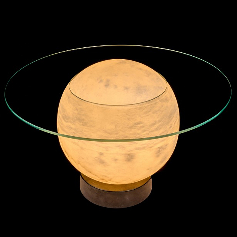 Торшер - журнальный стол Cryptocrystalline Stone Белый Прозрачный в Омске | Loft Concept 