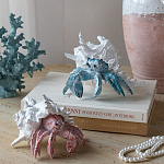 Статуэтка голубой рак с белой раковиной Marine Accessories варинант исполнения - 6 | Loft Concept в Омске