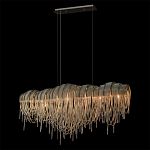 Люстра подвесная с металлическими дугами и длинными цепочками 115 см Atlantis Chain варинант исполнения - 10 | Loft Concept в Омске