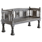 Деревянная скамья из массива манго Casco Grey Mango Bench варинант исполнения - 1 | Loft Concept в Омске