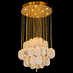 Люстра с овальными подвесками из натурального камня Spatial Composition варинант исполнения - 1 | Loft Concept в Омске