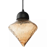Подвесной светильник с янтарным рельефным плафоном Lamp with Frozen Glass Effect варинант исполнения - 2 | Loft Concept в Омске