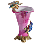 Ваза розового цвета из фарфора с птичкми и цветущими ветвями Garden of Eden варинант исполнения - 3 | Loft Concept в Омске