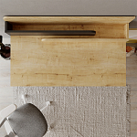 Стол письменный с выдвижным ящиком цвета древесины LEILA WORKING TABLE OAK ANTHRACITE варинант исполнения - 7 | Loft Concept в Омске