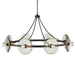 Люстра круглая с литыми стеклянными дисками Olympe Glass Chandelier варинант исполнения - 1 | Loft Concept в Омске