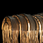 Люстра подвесная с металлическими цепочками и изогнутыми металлическими дугами 72 см Atlantis Chain варинант исполнения - 10 | Loft Concept в Омске