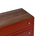 Комод красный из массива бука с 3-мя ящиками Wenge Light варинант исполнения - 4 | Loft Concept в Омске