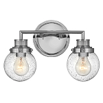 Бра для ванных комнат с прозрачным шарообразным плафоном из стекла с пузырьками на круглом основании Hinkley варинант исполнения - 16 | Loft Concept в Омске