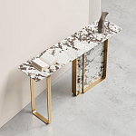 Консоль с прямоугольной мраморной столешницей Vivian Console варинант исполнения - 2 | Loft Concept в Омске