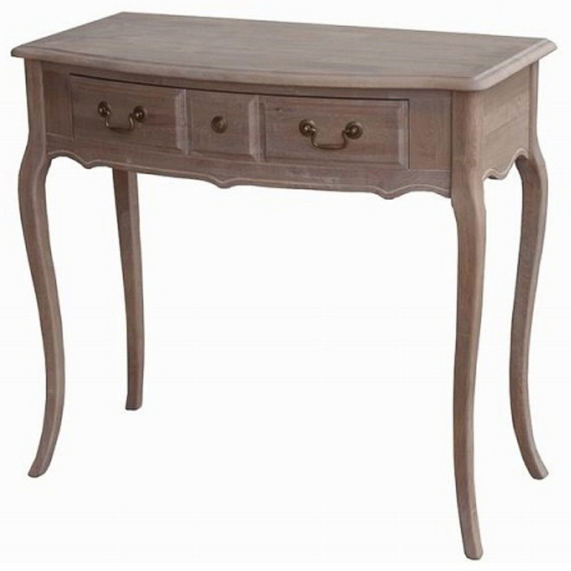 Деревянная консоль с ящиком Margery Wooden Provence Console Table Дуб темный Деревянная консоль с ящиком Margery Wooden Provence Console Table Дуб темный в Омске | Loft Concept
