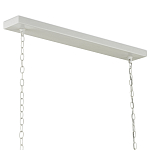 Люстра белая прямоугольная с абажурами в виде цветков тюльпана White Tulips варинант исполнения - 5 | Loft Concept в Омске