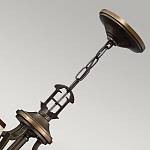 Люстра бронзового цвета с бежевыми абажурами из органзы в классическом стиле Hinkley варинант исполнения - 10 | Loft Concept в Омске