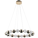 Светодиодная кольцевая люстра Crystal Globule Chrome Chandelier Gold варинант исполнения - 4 | Loft Concept в Омске