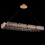 Люстра прямоугольная с текстурным природным рисунком IceFlame варинант исполнения - 2 | Loft Concept в Омске