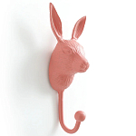 Настенный крючок в виде зайца Hare Wall Hook Pink варинант исполнения - 3 | Loft Concept в Омске