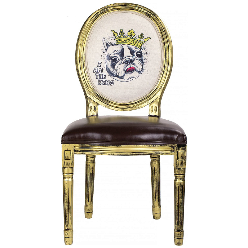 Стул French Brown Fredge Бежевый Золотой Коричневый Стул French Brown Fredge Бежевый Золотой Коричневый в Омске | Loft Concept