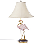Настольная лампа с абажуром Розовый Фламинго Porcelain Flamingo Lamp варинант исполнения - 6 | Loft Concept в Омске