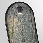 Настенный светильник зеленого цвета с черной рамкой овальной формы с полкой Herbarium  варинант исполнения - 4 | Loft Concept в Омске