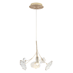 Подвесной светильник с белыми и прозрачными цветочными лепестками Wintery flovers варинант исполнения - 2 | Loft Concept в Омске