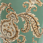 Настольная лампа бирюзовая с цветочным принтом Turquoise Flight варинант исполнения - 6 | Loft Concept в Омске