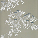 Обои ручная роспись Silk Tree Special Colourway on Pale Grey dyed silk варинант исполнения - 1 | Loft Concept в Омске