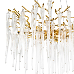 Люстра с хрустальными подвесками Frozen Drops Chandelier Gold 10 варинант исполнения - 3 | Loft Concept в Омске