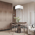 Люстра с белым текстильным абажуром Vitorino  варинант исполнения - 6 | Loft Concept в Омске