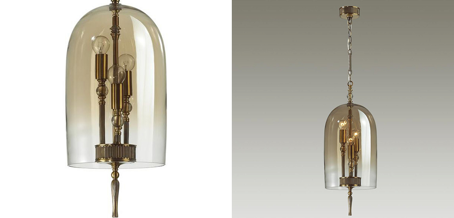 Подвесной светильник Glass Dome Bronze 24 Подвесной светильник Glass Dome Bronze 24 - Loft-Concept в Омске