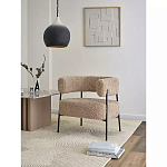 Кресло полукруглое мягкое с буклированной обивкой Armchair with Boucle Upholstery варинант исполнения - 9 | Loft Concept в Омске