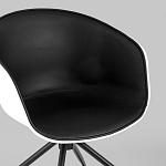 Офисное кресло из пластика с мягким сиденьем Eggshell Black варинант исполнения - 7 | Loft Concept в Омске