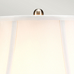 Настольная лампа с фарфоровым основанием с декоративным орнаментом и белым абажуром на темной круглой подставке Elstead Lighting варинант исполнения - 2 | Loft Concept в Омске