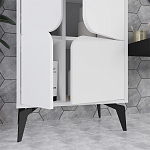 Комод белый с 4-мя дверцами на металлических ножках SPARK MULTIPURPOSE CABINET WHITE варинант исполнения - 12 | Loft Concept в Омске